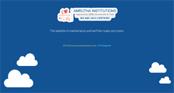 Desktop Screenshot of amruthainstitutions.com